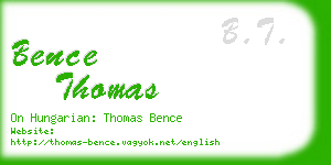 bence thomas business card